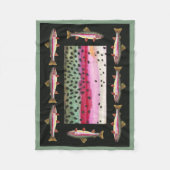 美しいニジマス釣り フリースブランケット (正面)