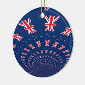 美しいニュージーランドの国旗アートプリントデザイン セラミックオーナメント (左)