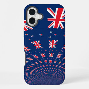 美しいニュージーランドの旗アートプリントデザイン iPhone 16 PLUSケース
