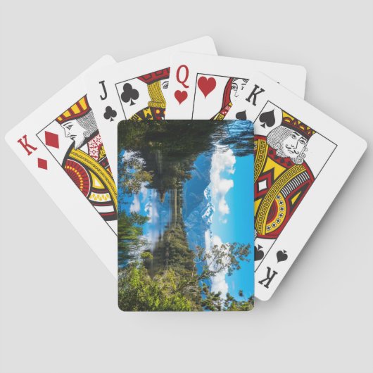 美しいニュージーランド雪キャップのアルプス トランプ (裏面)