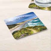 美しいニュージーランド スクエアペーパーコースター (アングル)