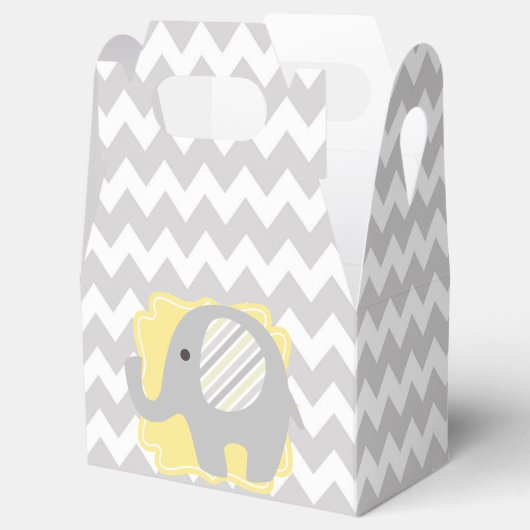 美しいニュートラル赤ちゃんカスタムシャワーかわいい象 フェイバーボックス (オープン)