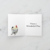 美しいニワトリの雄 カード (内部)