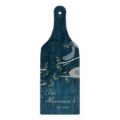 美しいネイビーブルーの鳥が誕生 カッティングボード (正面)