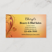 美しいネイルサロンアポイントメント名刺 予約カード (正面)