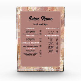 美しいネイルサロン価格表メニュー大理石 フォトブロック