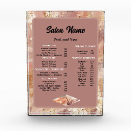 美しいネイルサロン価格表メニュー大理石 フォトブロック