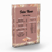 美しいネイルサロン価格表メニュー大理石 フォトブロック (左)