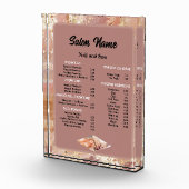 美しいネイルサロン価格表メニュー大理石 フォトブロック (右)