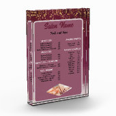 美しいネイルサロン価格表メニュー赤紫 フォトブロック (左)