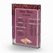 美しいネイルサロン価格表メニュー赤紫 フォトブロック (右)