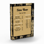 美しいネイルサロン価格表メニュー金ゴールド大理石 フォトブロック (左)