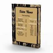 美しいネイルサロン価格表メニュー金ゴールド大理石 フォトブロック (右)