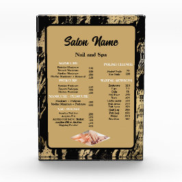 美しいネイルサロン価格表メニュー黒い大理石 フォトブロック