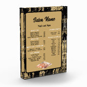 美しいネイルサロン価格表メニュー黒い大理石 フォトブロック (左)