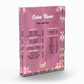 美しいネイルサロン価格表メニュー フォトブロック (左)