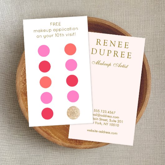 美しいネイルサロン10パンチカスタマーロイヤリティ ロイヤリティカード