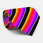 美しいネオンカラー – 黒ストライプの ネクタイ (ロール)