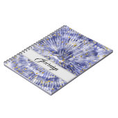 美しいネクタイと染め模様パーソナライズされた ノートブック (左側)