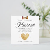 美しいネクタイ結婚夫の記念日カード サンキューカード (スタンド正面)