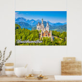 美しいノイシュワンシュタイン城,ドイツ ポスター (キッチン)