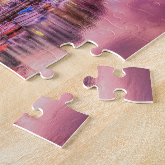 美しいノルウェー旅行写真サンセット ジグソーパズル (側面)