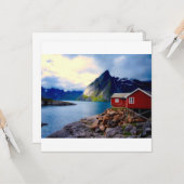 美しいノルウェー、美しい景色 カード (正面/裏面インサイチュ)
