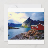 美しいノルウェー、美しい景色 カード (正面)