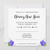 美しいノルーズの新年 ハヤチネスの花輪 招待状 (裏面)