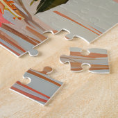 美しいハイビスカスの花,ピンク/赤, ジグソーパズル (側面)