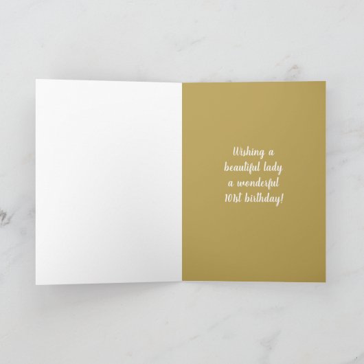 美しいハイビスカス101st誕生日カード シーズンカード (内部)