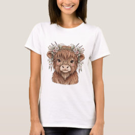 美しいハイランドカウのTシャツ Tシャツ