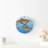 美しいハエ釣りブラウントラウト ラウンド壁時計 (ホーム)