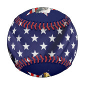 美しいハゲのワシ、アメリカ国旗、スター 野球ボール (裏面)