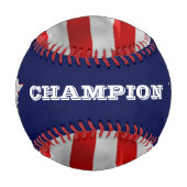 美しいハゲのワシ、アメリカ国旗、スター 野球ボール (正面)