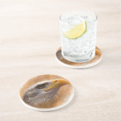 美しいハゲ絵画ワシの水色 コースター (側面)