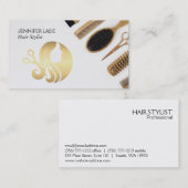 美しいハサミサロンロゴ | スタイリストツール 名刺 (正面/裏面)