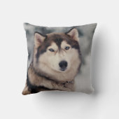 美しいハスキーのアウトドア クッション (裏面)