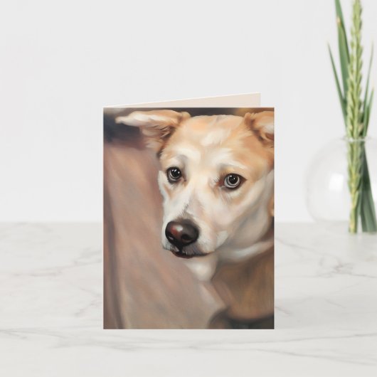 美しいハスキーの女の子の折り畳みグリーティングカード カード (正面)