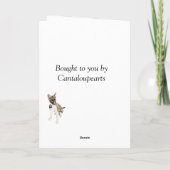 美しいハスキーの子犬のブランクの挨 カード (裏面)