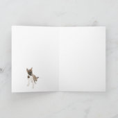 美しいハスキーの子犬の空白グリーティングカード カード (内部)