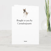 美しいハスキーの子犬、クリスマスを空白にしないで カード (裏面)