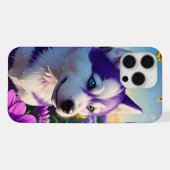 美しいハスキー犬の子犬 二 iPhoneケース (裏面横)