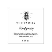 美しいハチの姓 ラバースタンプ (インプリント)