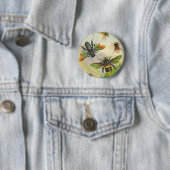 美しいハチの群れ 缶バッジ (インサイチュ)