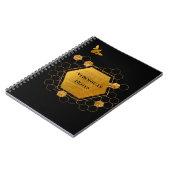 美しいハチをテーマにしたノートパーソナライズされたブック ノートブック (左側)