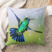美しいハチドリ クッション (ブランケット)