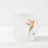 美しいハチドリ(Colibri) フロストグラスマグカップ (正面右)