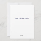 美しいハッピーイースターヨハネ3:16宗教フローラ シーズンカード (裏面)