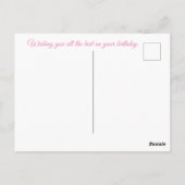 美しいハッピーバースデーはがき ポストカード (裏面)